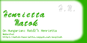 henrietta matok business card